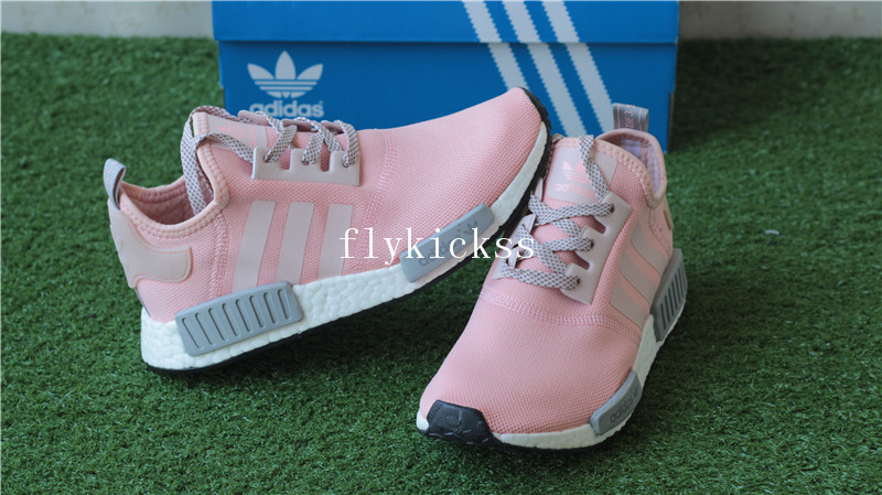 Real Boost Adidas NMD XR1 Primeknit Pink Grey GS